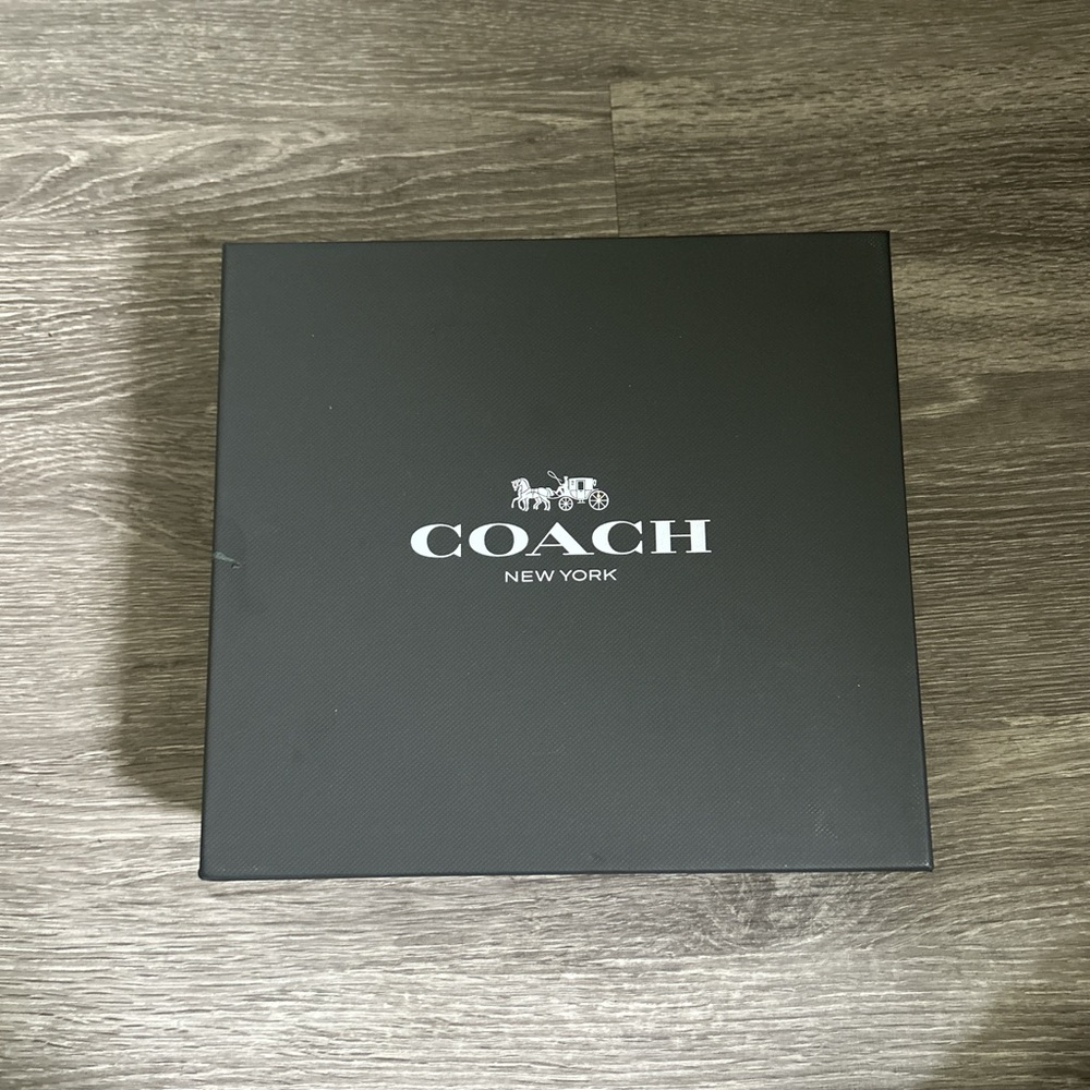 Coach Tan and Brown Hat and Scarf Set